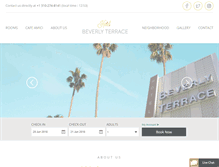 Tablet Screenshot of hotelbeverlyterrace.com
